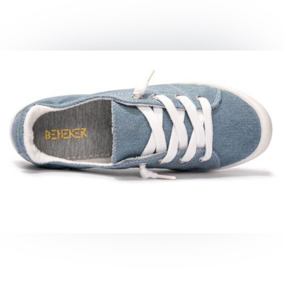 NEW Beneker Canvas Slip-On Sneakers – Denim blue | Size 9 - Picture 2 of 7
